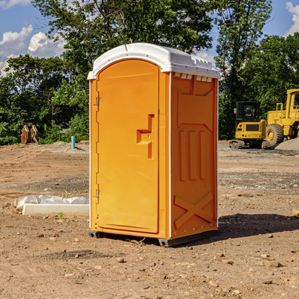 how often are the porta potties cleaned and serviced during a rental period in Bellfountain